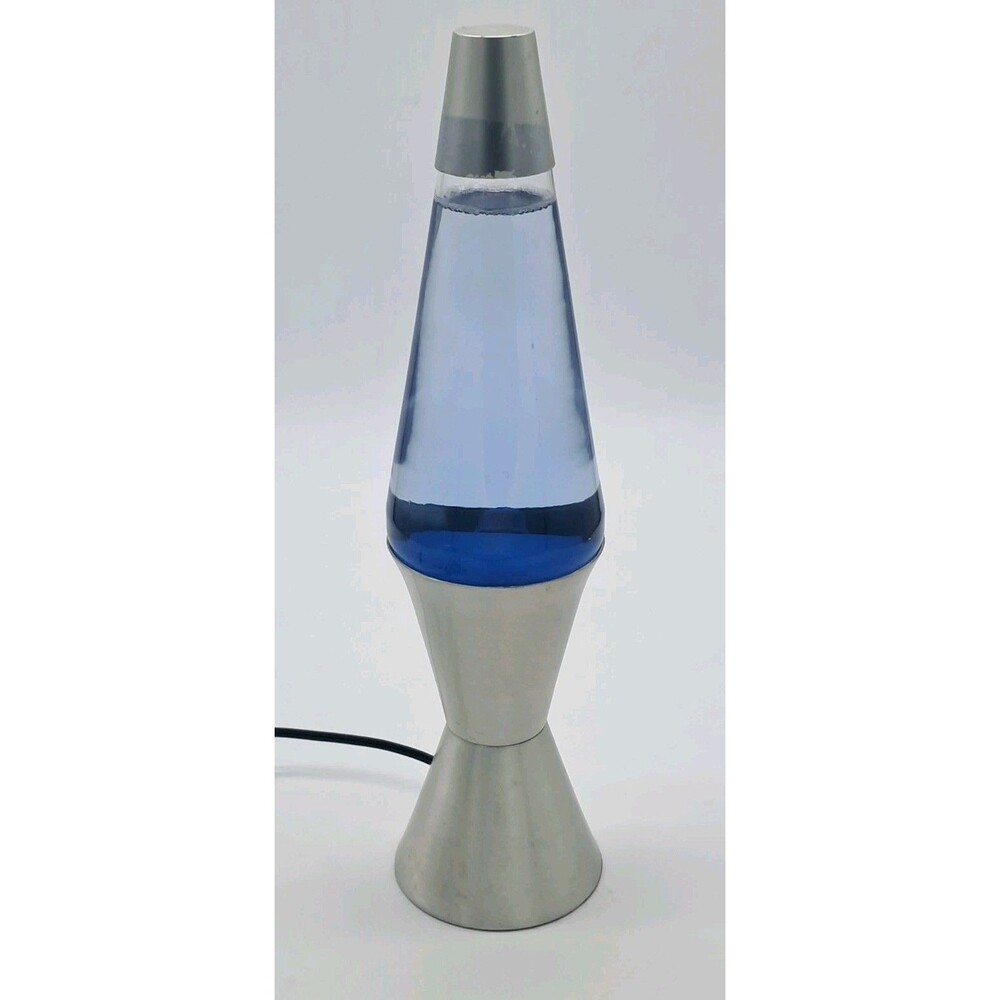 Vintage 1994 Lava Lite Midnight Series Lamp Model 13 Clear Blue 16.5" USA Tested